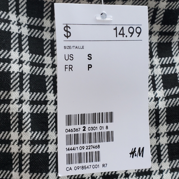 BNWT H&M Black & White Houndstooth Mini Skirt - Picture 6 of 6